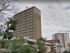 Bombeiros combatem incêndio em prédio do Grande Hotel, no Centro de Blumenau