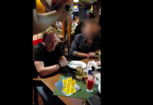 Vídeo mostra motorista do Jaguar em restaurante de Rio do Sul na noite de sexta