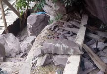 Prefeitura prepara retirada de pedra que ameaça casas na Ponta Aguda