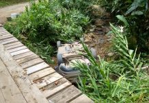 Motorista perde controle e veículo cai dentro de ribeirão no Garcia, em Blumenau