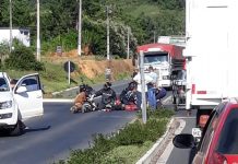 Arcanjo é acionado para atender acidente na BR-470, em Rodeio