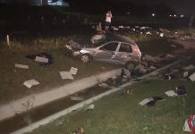 Acidente com três veículos mobiliza equipes de socorro na BR-470