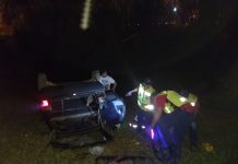 Idoso fica ferido após cair com carro em ribanceira, em Brusque