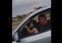 VÍDEO: Motorista trafega pela BR-470 com criança no colo segurando o volante