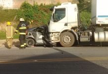 Casal morre em acidente na BR-470, em Apiúna