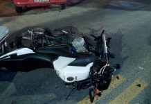 Motociclista fica ferido em acidente na rua Itajaí, em Blumenau