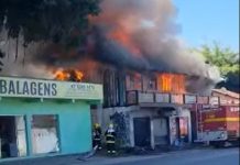 VÍDEO – Incêndio destrói residência e queima motos de oficina mecânica no Centro de Ilhota