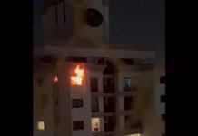VÍDEO – Apartamento do último andar é tomado por incêndio em Itajaí
