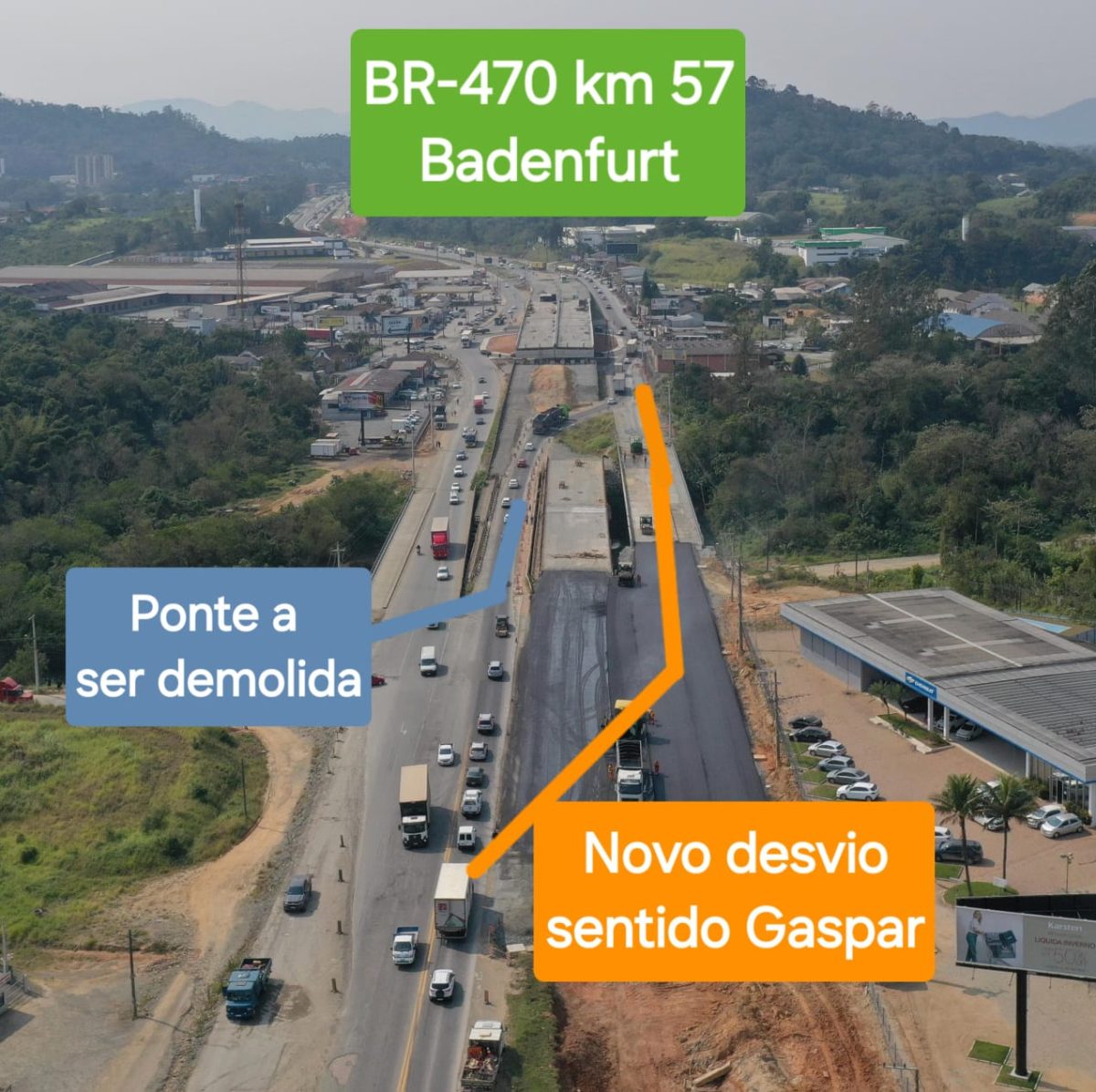 Desvio na BR-470