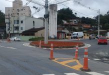 Rotatória de Blumenau começa a funcionar com sinalização provisória nesta segunda-feira