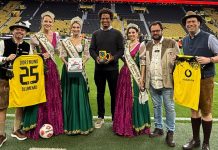Oktoberfest Blumenau e Bundesliga celebram parceria no estádio do Borussia Dortmund