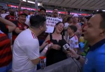 VÍDEO – Blumenauense pede namorada em casamento no Maracanã antes do clássico entre Flamengo e Vasco Blumenauense pede namorada em casamento